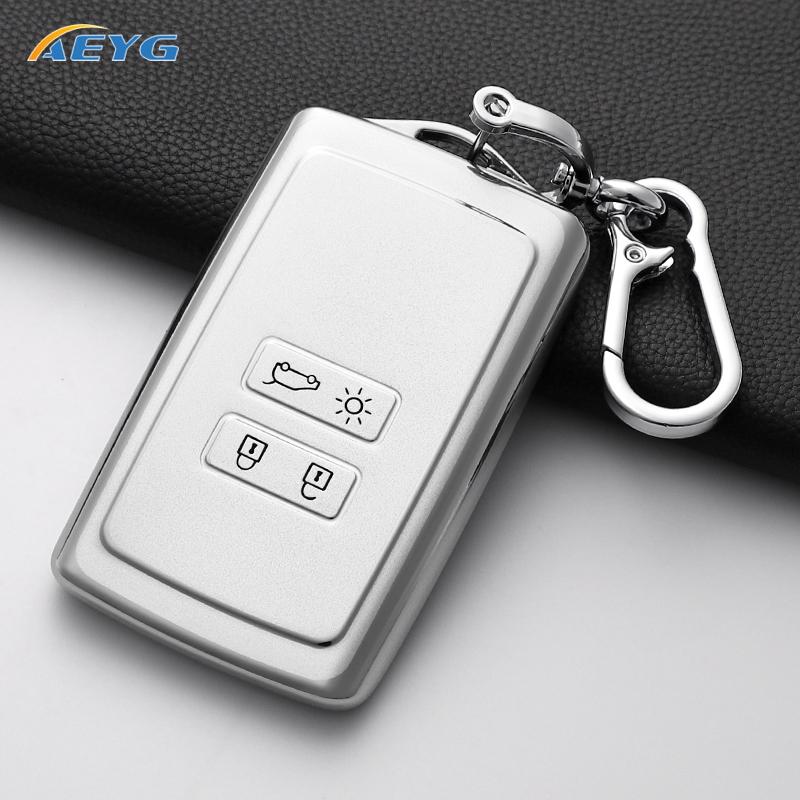 TPU Car Key Case Cover Shell For Renault Koleos Captur Megane Clio Scenic Talisman Arkana For Dacia Sandero Fob Accessories