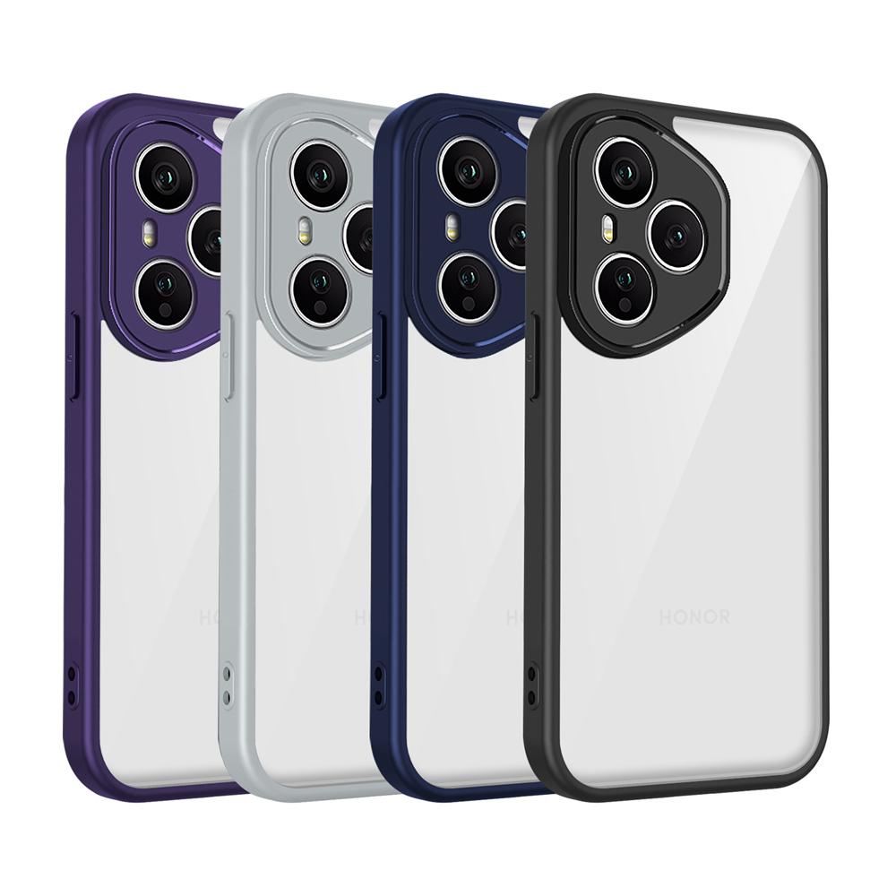KEYSION Custodia Trasparente per Telefono per HONOR 400 400 Pro 5G Silicone+PC Cover Posteriore Trasparente Antiurto per Huawei Honor 400 Lite