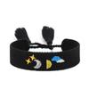 Heart-to-Heart Best Friends Embroidered Bracelet with Tassel