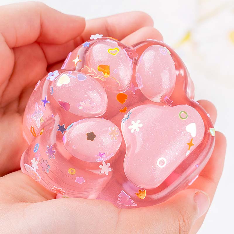 New Kawaii Squishy Cat Paw Squeeze Toys Sticky Fidget Stress Relievers Novelty Party Favors for Kids And Adults