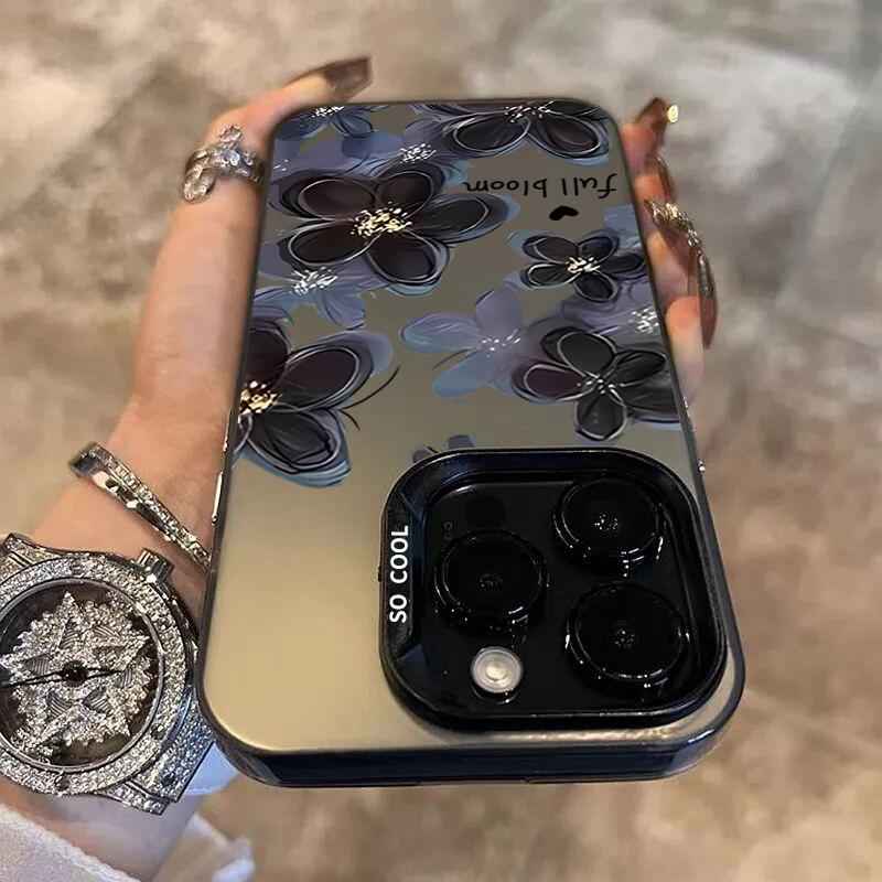 Full Bloom Flowers Electroplate IMD Phone Case For  Poco F5 X5 X6 M6 Pro 4G Mi 14 13 12 12T 13T Pro 11 Lite 5G Back Cover