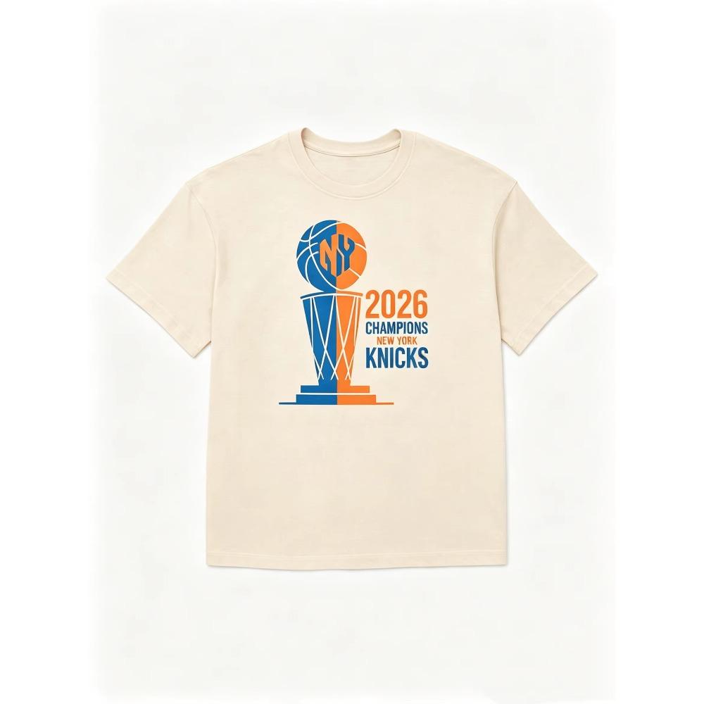 2026 NY Knicks Champions New York Knicks Finals Collection Fans T-Shirt Summer New Men Women Cotton Oversized Unisex Harajuku High Quality