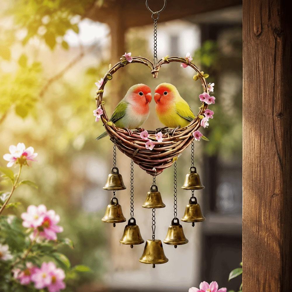 Goose Wind Chime with Bells Eagle Decorative Chain Garden Decoration Bird Hanging Pendant Home