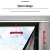 Easy-Install Blackout Curtain with Velcro for Bedroom & Balcony - Heat Insulation & Sun Protection
