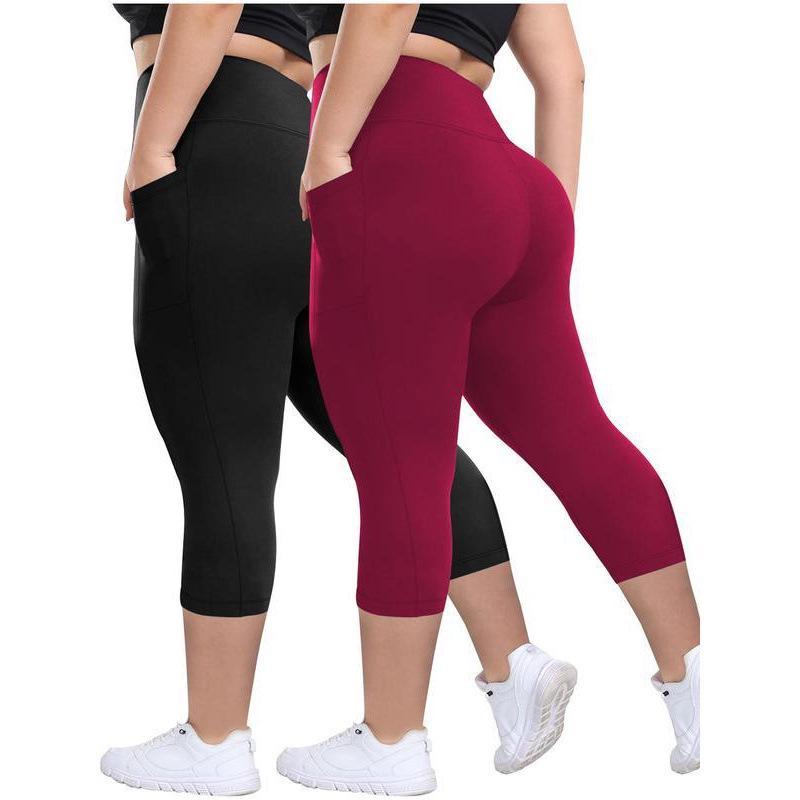 European-American Style Milk Silk Yoga Capris C67782 2XL