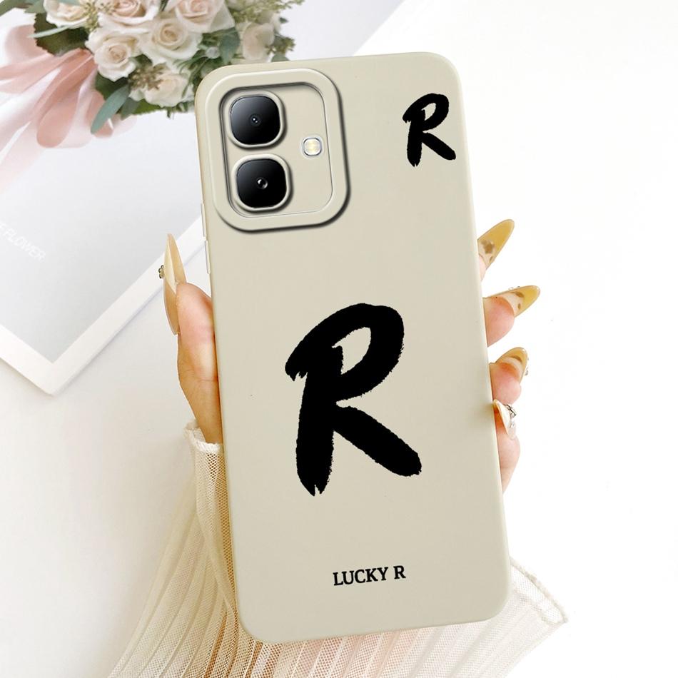 For Infinix Smart 20 2026 Lucky Initial Letter Phone Case For Infinix Smart20 X6840 X6840B Soft Silicone Shockproof Cases Bumper