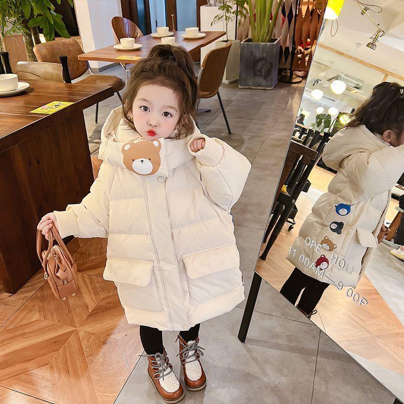 2025 Girls' Trendy Winter Down Coat - Thick Padded Fashion Jacket
