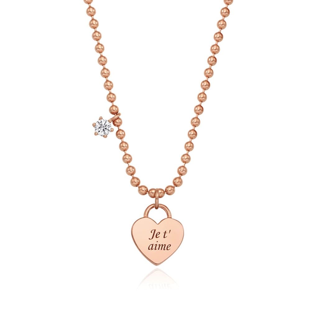 

[Stonehenge]] Silver Heart Necklace Sc1772