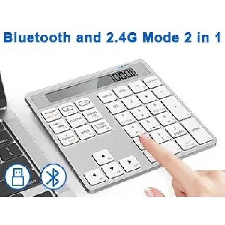 34Key External Numpad Teclado  Numerique 2.4G Wireless Numeric Keypad Programmable Numeric Keyboard with Display