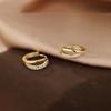 925 Silver Needle Zircon Round Niche Design Hoop Earrings For Women Party Classic Jewelry Light Accessories