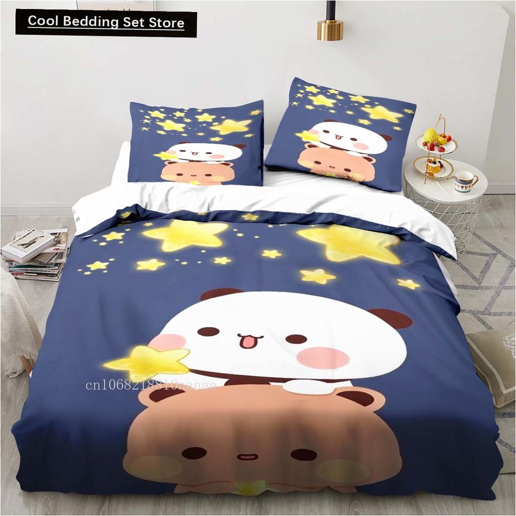 Cute Bubu and Dudu Cartoon Print All Season Twin Bedding Set 2/3 Piece Comforter Set Bed Duvet Cover Double King Comforter Cover