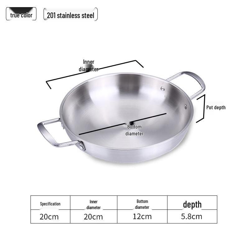 GOWKE Korean Style Stainless Steel Noodle Pot