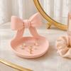 3D Printed Bow Jewelry Organizer Tray, Decorative Ribbon Bow Ring Holder for Rings Earrings Necklace, Vanity Storage Dish for Dresser, Desk, Vanity