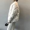 Winter Padded Jacket Women Autumn Korean Versatile Lightweight Rhombus Plaid Padded Jackets