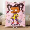 Custom Name Rugrats Theme Printed Blanket - Perfect for Couch, Bed, Travel & Outdoor Use | Machine Washable, Cozy & Durable.