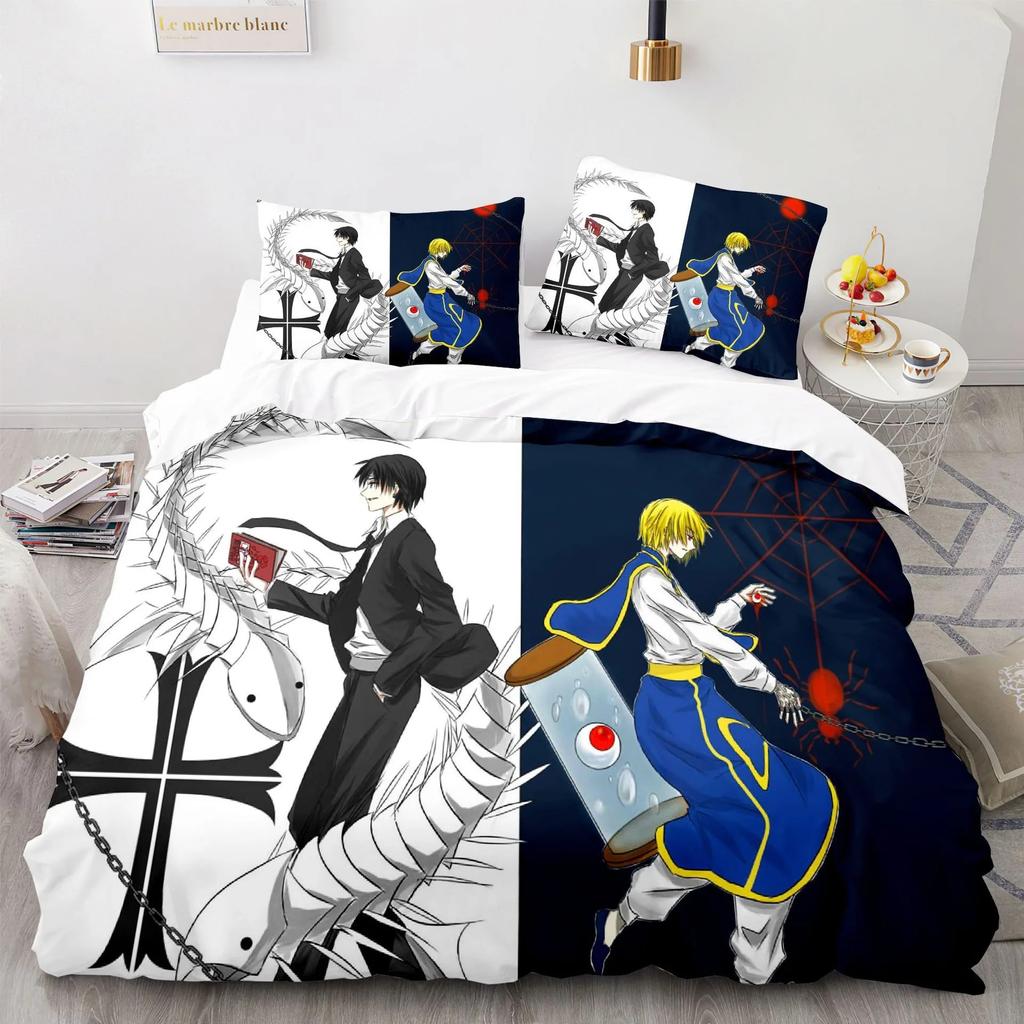 Children's Bed Linen Hunter×Hunter Bed Linen Set featuring Pilowcase,3D Anime Carton Print Children's Beding Set