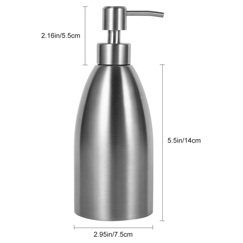 500ml Stainless Steel Soap Dispenser Kitchen Sink Faucet Bathroom Shampoo Box Soap Container Shampoo Box Liquid Soap Dispenser