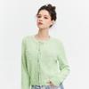 ONLY Women's 2024 Spring Button Round Neck Slim Knit Sweater