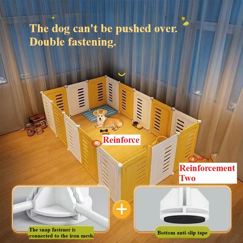 Dog Enclosure Household Small Dog Superlarge Free Space Indoor Isolation Pet Cage Training Toilet Fence Dog Den Free Combination