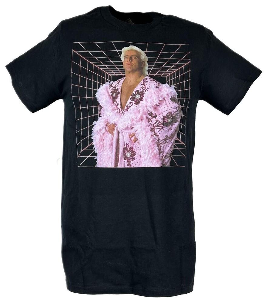 Ric Flair Purple Robe WWE Mens Black T-shirt L