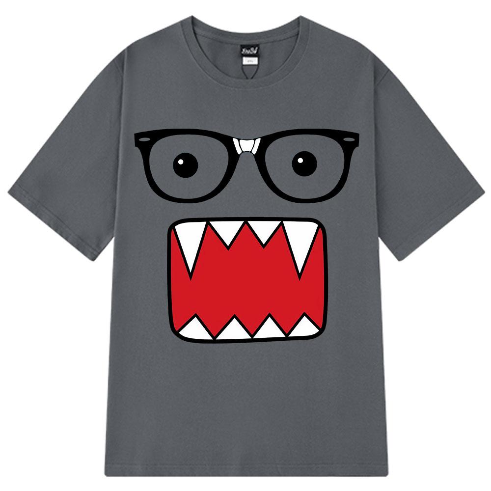 Domo Kun Funny Fashion Tshirt Summer Mens 100 Cotton Casual Tshirt Harajuku Shortsleeved Oversized Breathable Tshirt