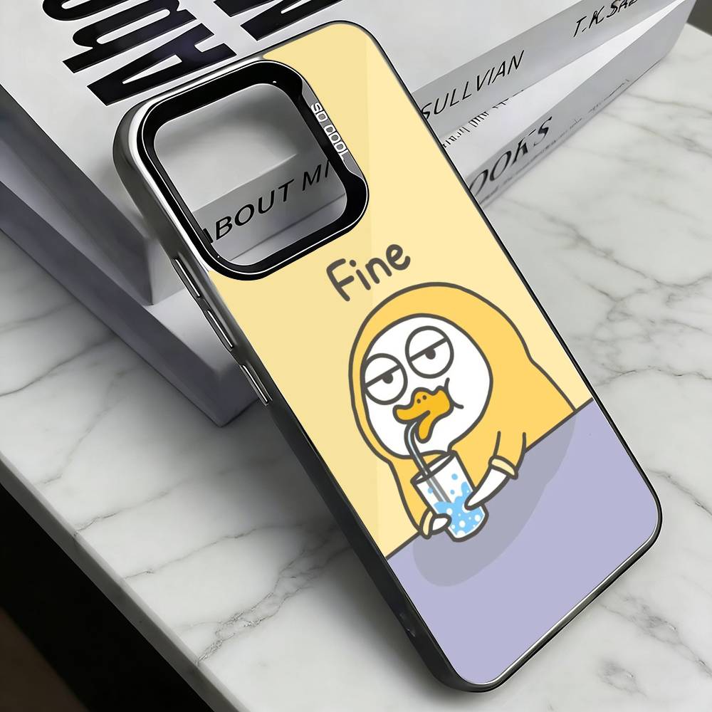 

Funny cartoon ducklings Phone Case For iPhone 17,16,15,14,13,12,11 Plus,Pro Max,XS,Colorful Silver Phone case Funda Cover iPhone17promax