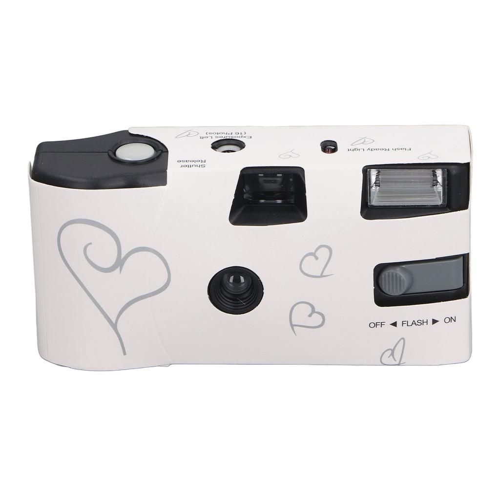 Film Camera 900mAh Full Manual Setting Single Use Flash Shutter with 16pcs 35MM Color Films Retro