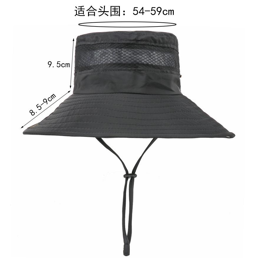 Neuer Herren- und Damen-Bucket Hat mit breiter Krempe, Sonnenhut für den Außenbereich, Sonnenschutz, Fischerhut, schnelltrocknender Sonnenhut