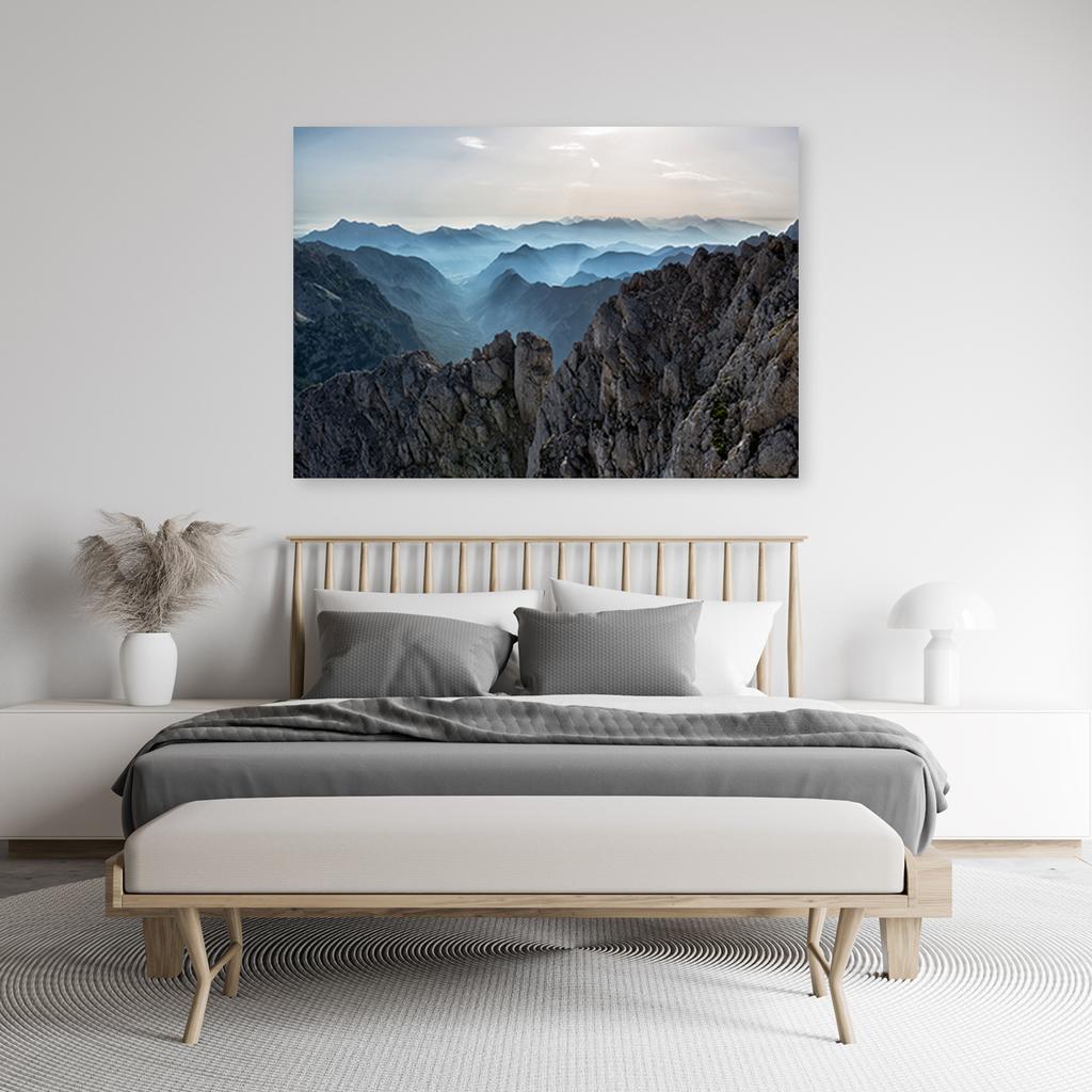 Canvas Print Mountain Peaks In the Clouds