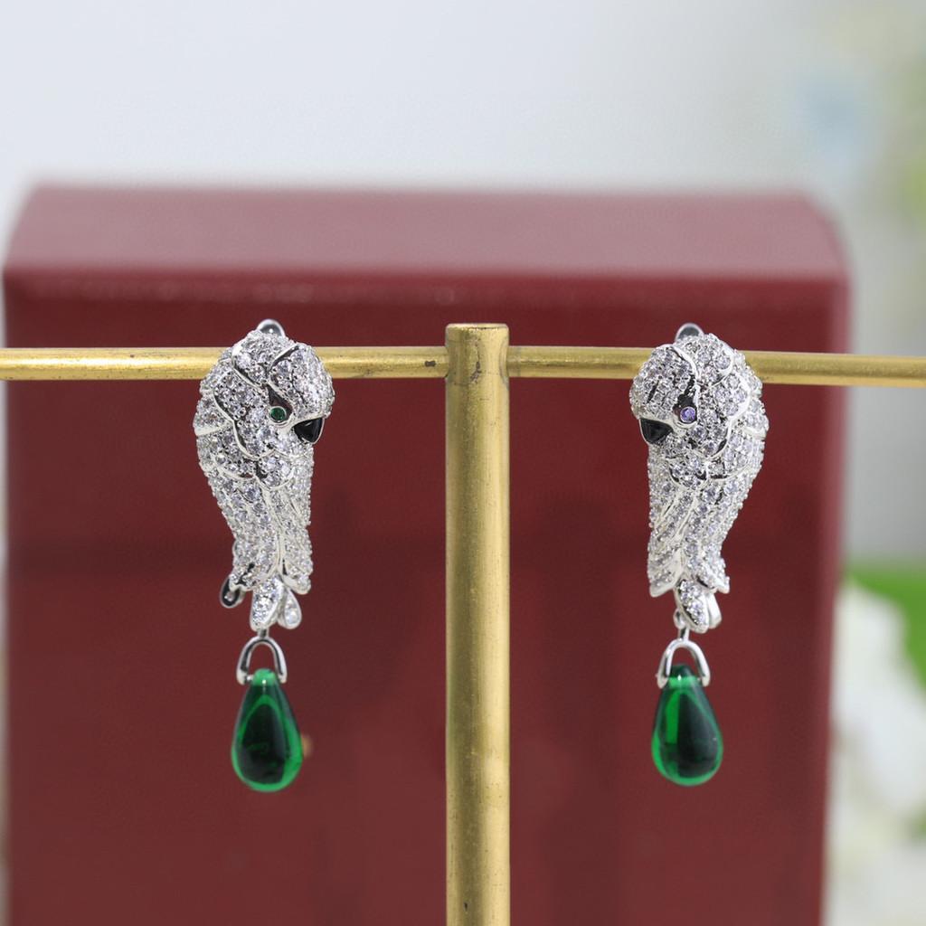 Leopard Diamond Studded Earrings Round  Hot Selling, Highest Version On the Market Original Asian Gold Material Non-allergenic Material for Daily Wear