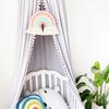 Makramee Regenbogen Wandbehang 8 Fäden Dekorativer Regenbogen für Wohnheim Kinderzimmer Heimdekorationen Babyparty Partyzubehör