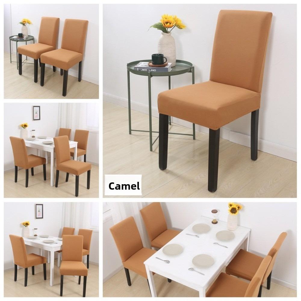 Elastic Cushion Cover Pure Color Chair Slipcover High Quality Dining Chair Cover