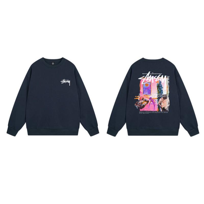 Unisex Oversized Crewneck Fleece-Lined Cotton Sweatshirt With Dice Letter Print Winter Casual Wear