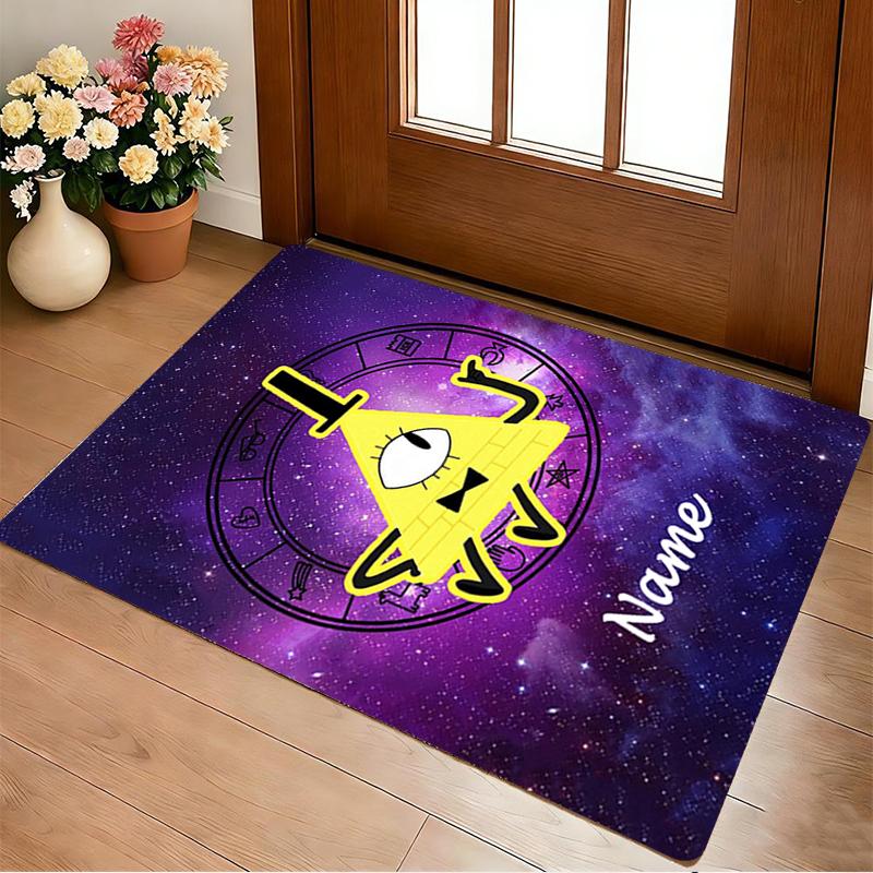 Custom Name Forest Friends Living Room Non-Slip Area Rug Soft Carpet for Bedroom Kids Playroom Sofa Office Home Decor Doormat