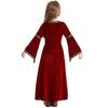 Renaissance Retro Mittelalter Mädchenkleidung, Musikalische und Tanz Bühnenkostüme, Hofstil, Trompetenärmelkleid