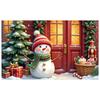 Holiday Background Festive Decor Snowman Backdrop Xmas Backdrop Gift Boxes Christmas Banner For Indoor Celebration Christmas