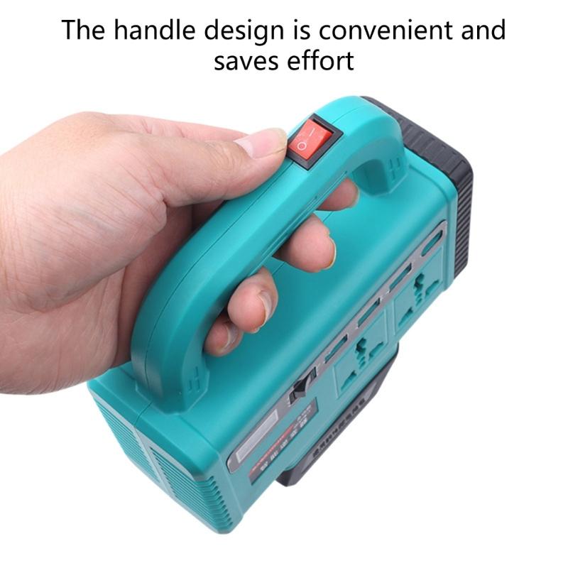 DC18V-21V to AC180V-220V Power Inverters For Outdoor Camping And Emergency Use With 120W Output And Lithiums Battery