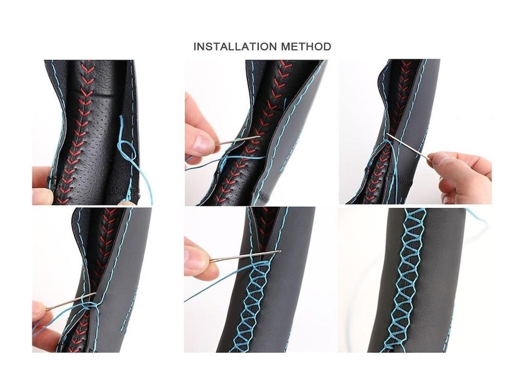 Steering Wheel Cover, Hand Sewn Handle, and Thread, Hand Sewn Steering Wheel Cover,