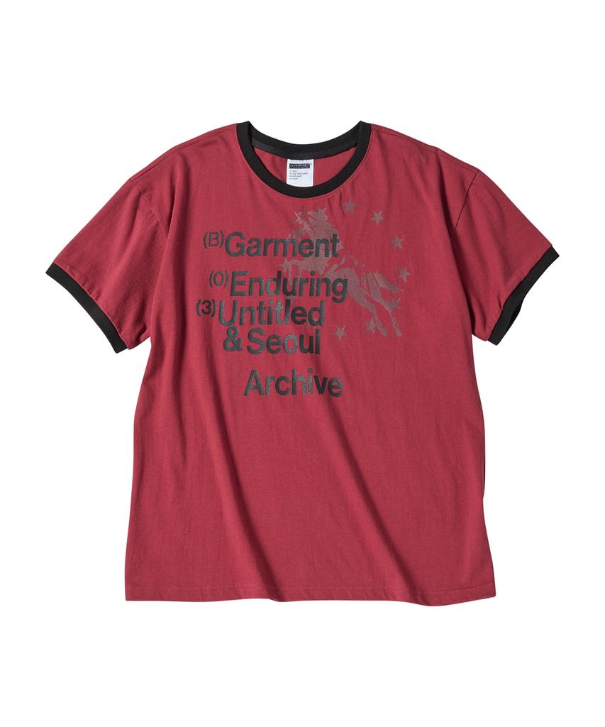 Eontaiteulseoul Archive Unicorn Ringer Crop Short Sleeve Burgundy