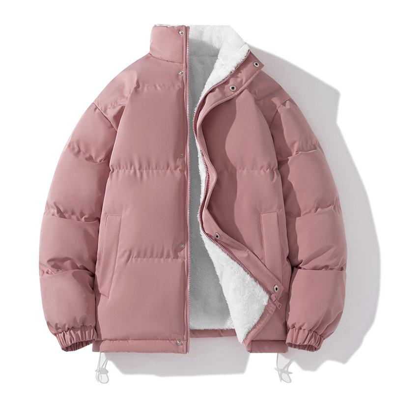 Neuer, hochwertiger, wattierter Herren-Wintermantel aus Baumwolle mit Stehkragen, trendige Markenoptik, vielseitige PU-Leder-Baumwollwattierung 