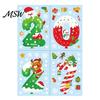 Christmas Window Decals 4 Sheets 2027 New Year Clings, Double Sided Static Sticker with DIY Festive Art Santa Reindeer Snowflake Tree, No-Glue