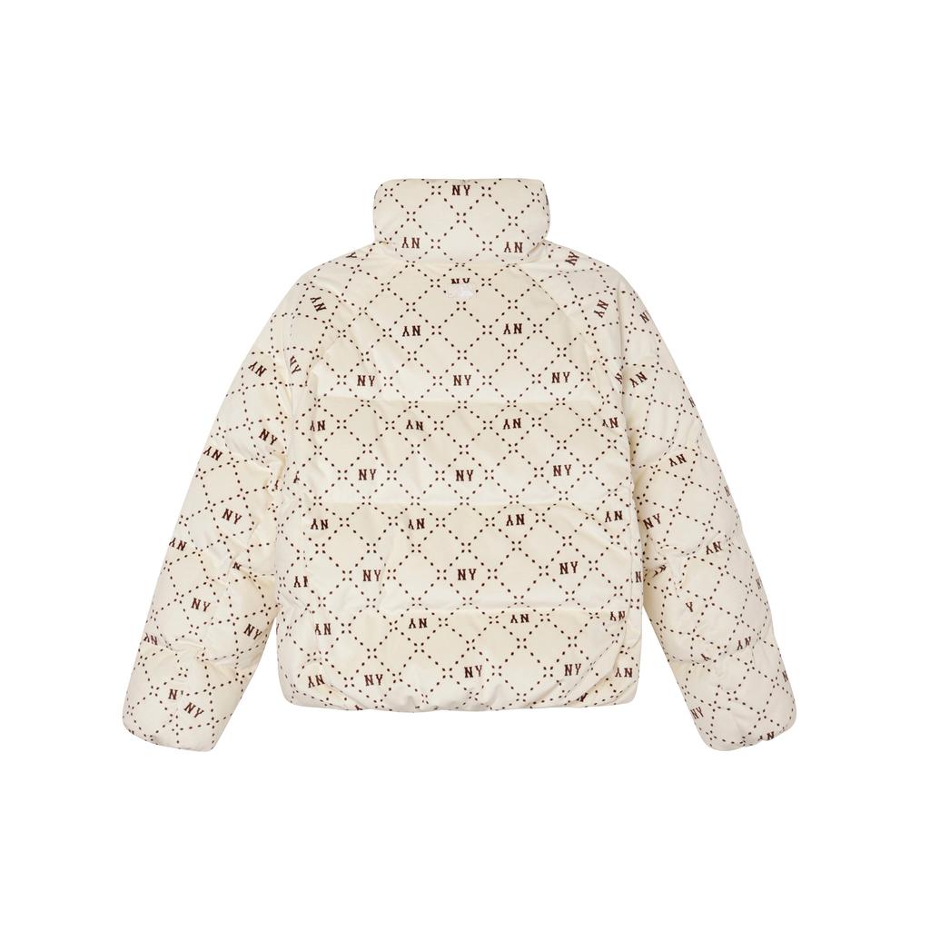 New MLB Down Jacket Unisex Cream White 3FDJM0136-50CRD