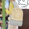 Schoolbag New Color Matching Schoolbag Female Junior High School Students Large Capacity Backpack Primary School Students Reduce the Burden Cute Girl