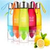 650ml Sportflasche H20 Kunststoff Fruchtinfusionsflasche Infusor Trinken Outdoor Sport Saft Zitrone Tragbar Fahrrad Reise Wasserflasche