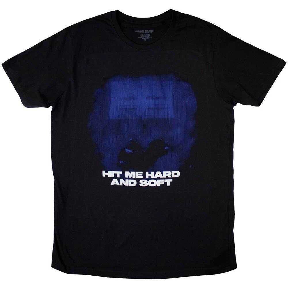 Billie Eilish Unisex T-Shirt: Hit Me Hard And Soft Blue Lines (Medium) XL