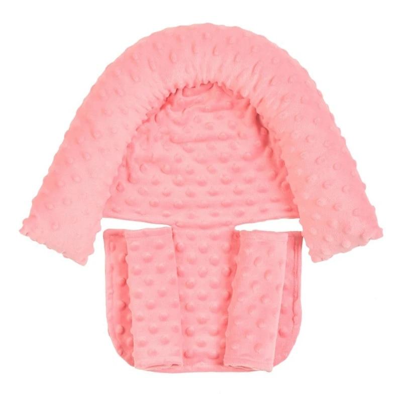 Baby Car Safety Head Support Pillow with Matching Seat Belt Strap Covers Baby Carseat