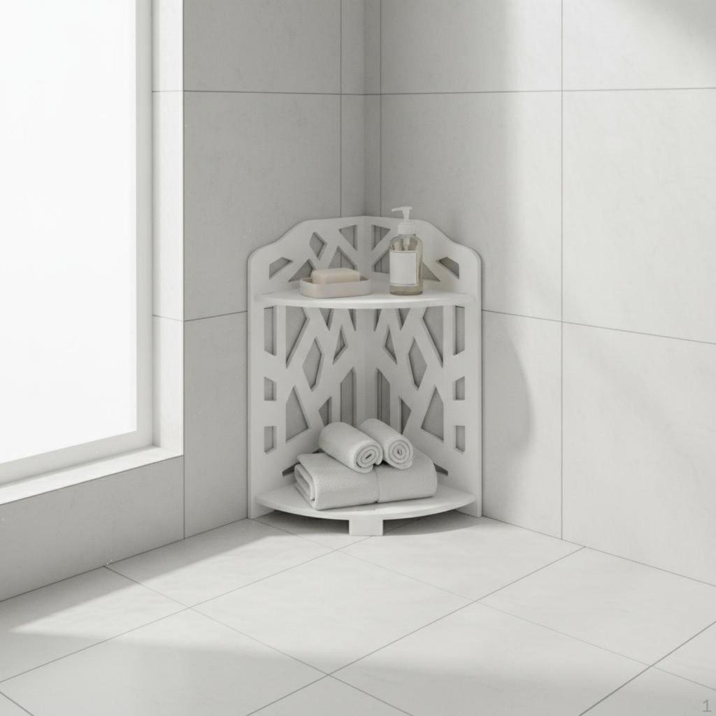 2Tier Corner Organizer SpaceSaving Shelf MultiFunctional Household Storage for