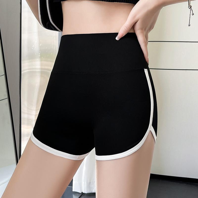 Three Points Female Summer Thin Belly Lift Hip Anti-slip Leggings Can Be Worn Outside Patchwork Yoga Safety Pants