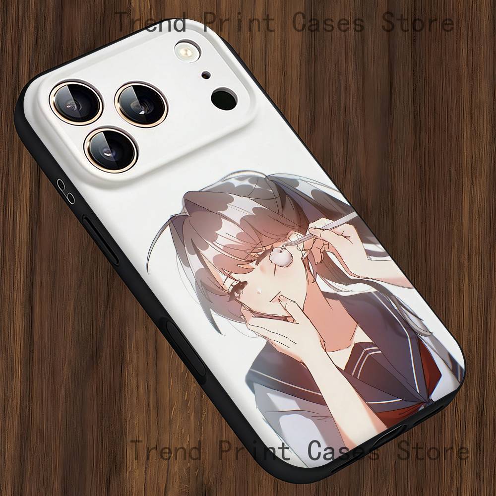 Y-Yandere Simulator Ayano Aishi Phone Case For iPhone 15,16,12,13,14,11,17,Pro,Max,Plus,E,Air,Mini TPU Cover
