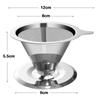 Reusable Double Layer 304 Stainless Steel Coffee Filter Holder Pour Over Coffees Dripper Mesh Coffee Tea Filter Basket Tools